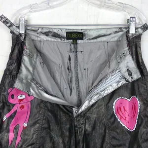 Club Exx Dolls Kill Convertible Cargo Pants S DIY Hand Painted Goth Cyber Rave thumbnail 10