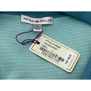 Peter Millar Quarter Zip Pullover Large Gypsy Blue Striped Preppy Nautical NWT thumbnail 5