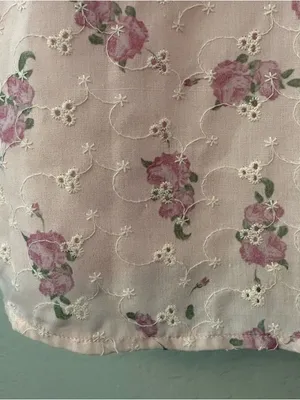 Princess Polly light pink floral eyelet sleeveless ruffle strap sundress size 6 thumbnail 16