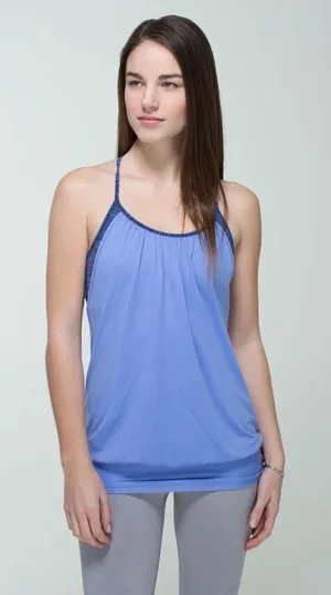 Lululemon No Limits Tank Lullaby / Wee Are From Space Cadet Blue Tank Top Size 8 thumbnail 1