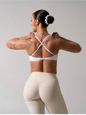 Buffbunny Collection Barre Sports Bra White Size XXL thumbnail 3