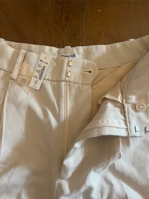 Madewell Straight-Leg Pants in Off-White thumbnail 2