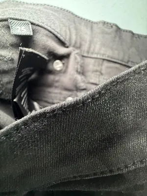7 For All Mankind Black coated waxed flare boot cut Jeans 25 inch waist size 0-2 thumbnail 5