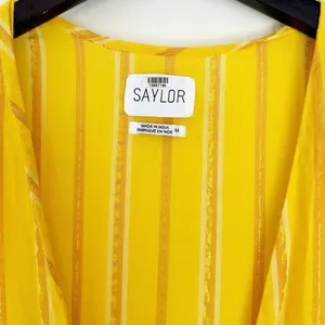 SAYLOR Metallic Stripe Smocked Waist Sundress Medium thumbnail 7