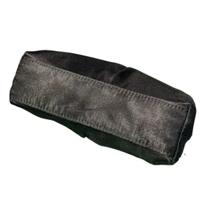 Nine West Black Satin Pleated Evening Clutch Rhinestone Kiss Lock Chain Strap thumbnail 2