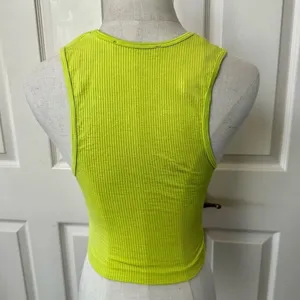 Zara lime green neon cropped tank top thumbnail 3