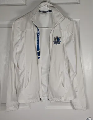 Dallas Mavericks Women’s White Full Zip Jacket Size S | NBA Team Gear thumbnail 1