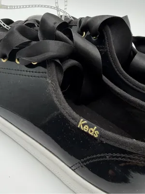 Keds Triple Kick Platform Sneakers Womens 7 Black Patent Ribbon Lace NWOB thumbnail 7