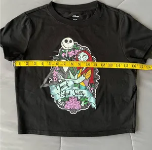 Disney New Juniors' Nightmare Before Christmas Halloween Graphic T-Shirt thumbnail 5