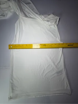 Primark Ivory Asymmetrical cape One-Shoulder Top thumbnail 5