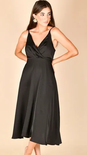 Trashy Diva Black Maxi Dress Size XS 100% silk thumbnail 1
