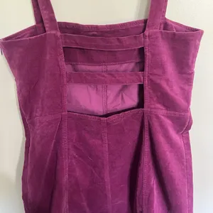 Forever 21‎ Magenta Corduroy Mini Dress Cutout Back Purple Sleeveless Size L thumbnail 9