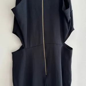 Rolla Coster Black Bodycon Tank Top Cutout Zippered Dress, Size Medium thumbnail 14