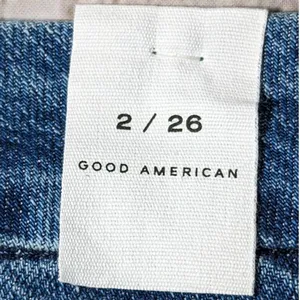 Good American Good Classic‎ Raw Hem Jeans 2/26 NWT thumbnail 8