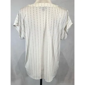 Ann Taylor black and white pleated top size XS thumbnail 3