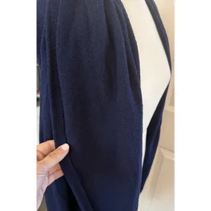 Lilly Pulitzer Cardigan Sz Small Navy Blue Shawl Collar Long Open‎ Front Casual thumbnail 7