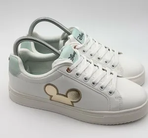 Disney White‎ Sneakers with Gold Mickey Accent and Mint Trim thumbnail 1