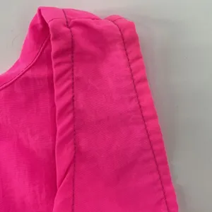 Shell Shack Vintage 80s Surf Crop Top Womens Size M Neon Pink Nylon‎ Retro Y2K thumbnail 6