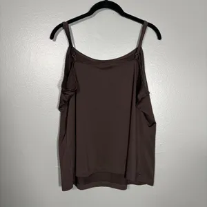 Fashion Bug Brown Y2K Tank Top Adjustable Spaghetti Strap - Women's Plus Size 1X thumbnail 6