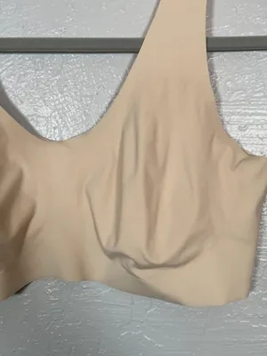 Knix Women Plus Size XXL Beige V-Neck Bralette No Pads Wireless Seamless Lounge thumbnail 2