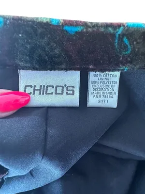 CHICOS Velvet Beaded Jacket Blazer Size Chicos 1 US M 8 thumbnail 6