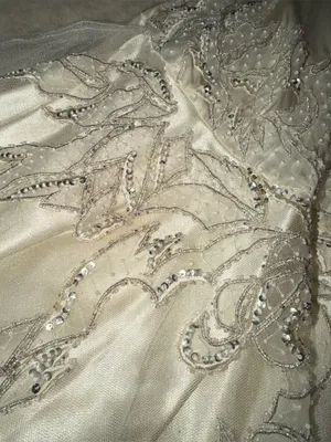 VTG Sue Wong Nocturne Silk Beaded Mermaid Wedding Dress Ivory Gown Sequin formal thumbnail 8