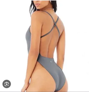 Alo yoga thrill Seeker Bodysuit in Steel Blue thumbnail 2