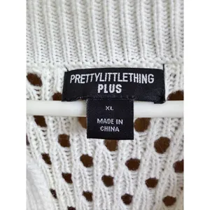 PrettyLittleThing White Open Knit Polo Dress size XL thumbnail 8