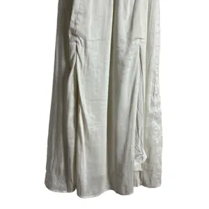 All Saints Lary White Linen Silk Shoulder Long Sleeve Slit Midi Dress Size 6 thumbnail 12