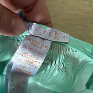 Savage X Fenty TUTTI FRUITY EMBROIDERED TULLE & VINYL TEDDY thumbnail 3