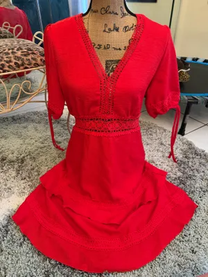 Super pretty red dress size M. ❤️ Size M thumbnail 1