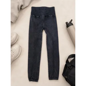 Free People Movement Good Karma Washed‎ Black Leggings S NWOT thumbnail 2