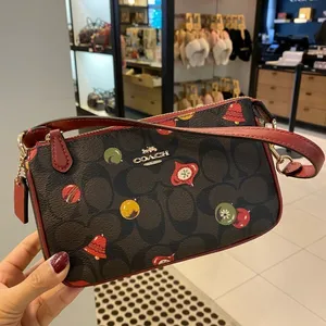 NWT Coach Nolita 19 In Signature Canvas wristlet With Ornament Print‎ thumbnail 6