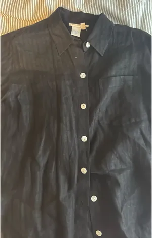 Black linen button down Size M thumbnail 2