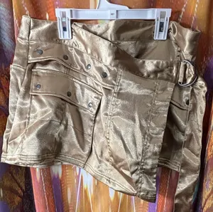 Free People✨ Say My Name Gold Mini Skirt✨ NWT thumbnail 2