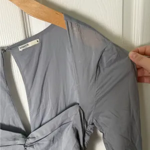 House of CB Camille Dove Grey Real Silk Mini Dress M thumbnail 6