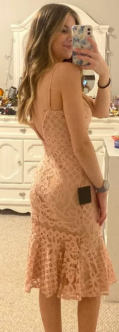 Lulus Unlimited Love Dusty Pink Lace Trumpet Midi Dress thumbnail 7