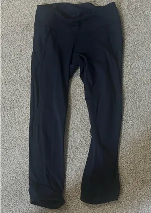 Lululemon Navy Blue Leggings with Mesh Detail thumbnail 1