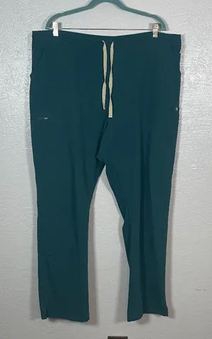 Figs Women Plus Size XXL Caribbean Blue Yola Skinny Scrub Pants Drawstring thumbnail 1