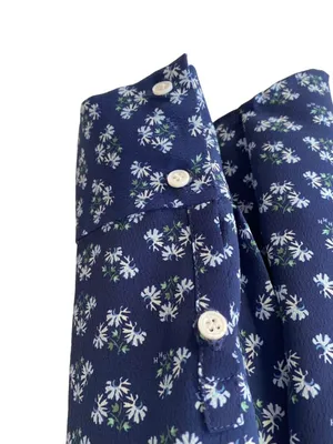 Hill House James Navy Blue Posey Floral Button Down Shirt size medium thumbnail 4