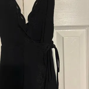 ASTR the Label Isabella Black Lace Wrap Maxi Dress thumbnail 7