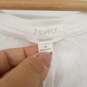 Z Supply Organic White Grey Ombre Dip Dye Sharkbite Midi Dress M thumbnail 2