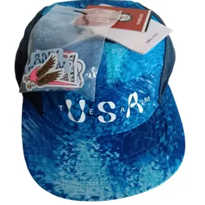 Nike Fly 5 Panel Hat USA Olympic Team Patches Size M/ L Dri Fit Blue Running New thumbnail 1