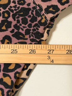 Adidas Crewneck Leopard Animal Print Sweatshirt Beige Pink Size Medium Cheetah thumbnail 8