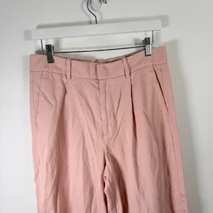 Madewell Slouchy Straight Leg Twill Pants Pink Office Preppy Linen Blend Women 4 thumbnail 10