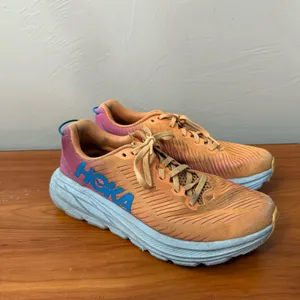 Hoka Women’s Rincon 3 Running Workout Athletic Shoes 7.5B Orange Pink‎ Blue thumbnail 6