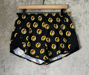 Bucees Black Logo Print Running Shorts Medium Athletic Dolphin Hem Novelty thumbnail 1