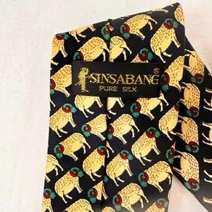 Sinsabang Tie Vintage Animal Print Sheep Geometric Multicolor Office thumbnail 7