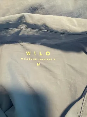 WILO Parachute Shirt Blue Size Medium Lightweight Oversized Button Front NWT thumbnail 3
