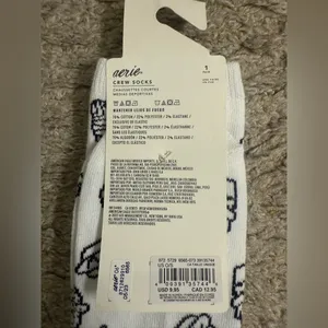 Aerie White NYC New York Iconic Snack Foods Crew Socks thumbnail 5